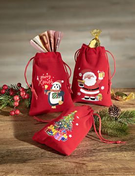 Geschenkbeutel Weihnachten, 3er-Set