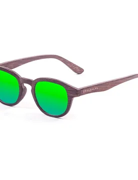 Occhiali Da Sole Polarizzati Laguna Beach Wood Wood Brown / Wood Brown White Brown Arms Smoke/CAT3 - Paloalto - FashionsVida