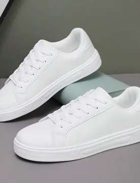 Zapatillas casuales blancas para mujer, zapatos de lona, nuevos zapatos de estudiante para la primavera/verano de vuelta a la escuela, tallas del 36 a - Shein - FashionsVida