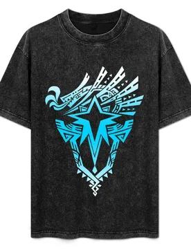 Monster hunter world iceborne logo (blue) T-Shirt Urban Style Print T-Shirt - Aliexpress - FashionsVida