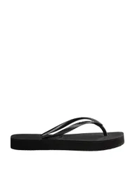 Slim Flatform Flip Flops Black female