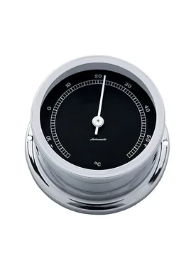 Te72c Nautical Thermometer Chrome / Black One Size unisex - Autonautic Instrumental - FashionsVida