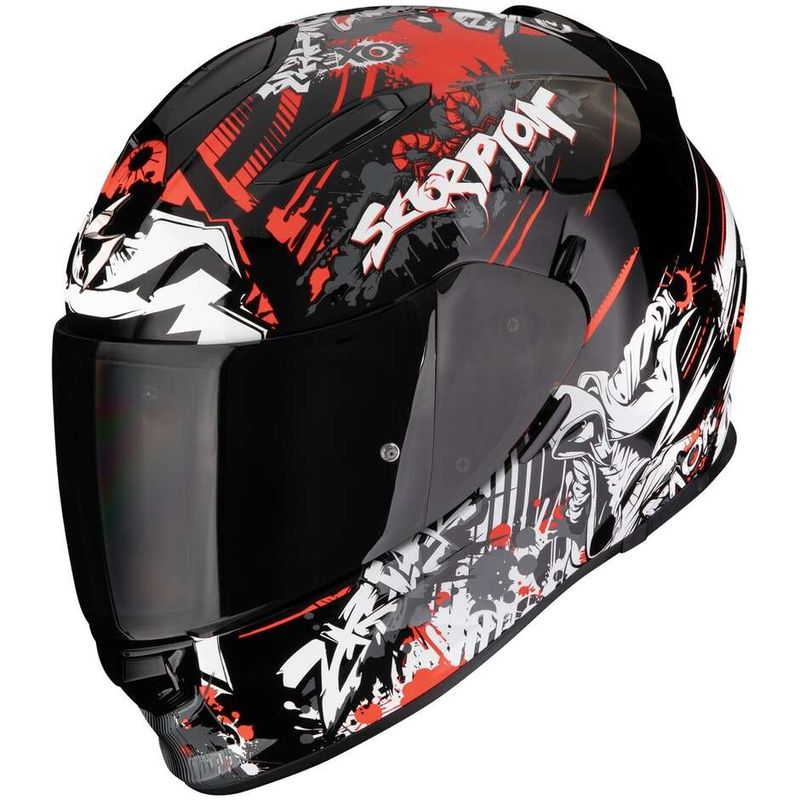 Casco Moto Integrale EXO-491 SPECTOR Nero Rosso taglia S