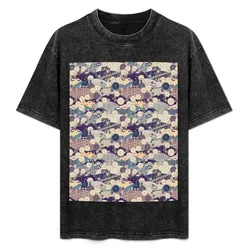 Traditional Japanese Kimono Pattern T-Shirt Plus Size Lightweight Top