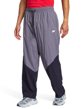 Sport Legacy Men Pants - Grey - Size S - Poly Woven - Grey - Size: Small - New Balance - FashionsVida