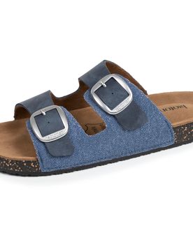 Mules Sandales double bride Bleu denim bleu denim 38