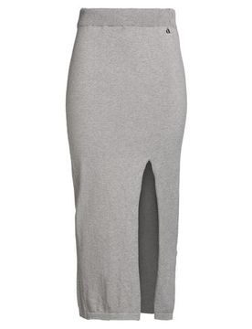 Falda midi Mujer Gris perla M Mujer
