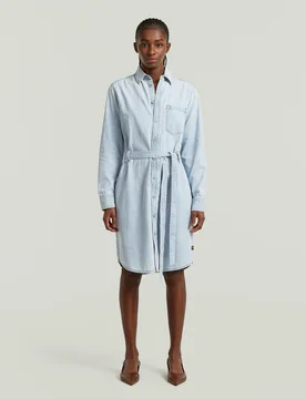Shirt Dress Belt ls female - M - FashionsVida