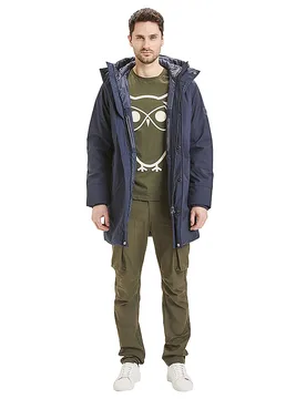 Parka softshell blu L - Knowledge Cotton Apparel - FashionsVida