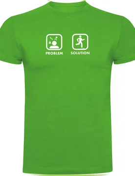 Maglietta A Maniche Corte Problem Solution Run Green 2XL - Kruskis - FashionsVida
