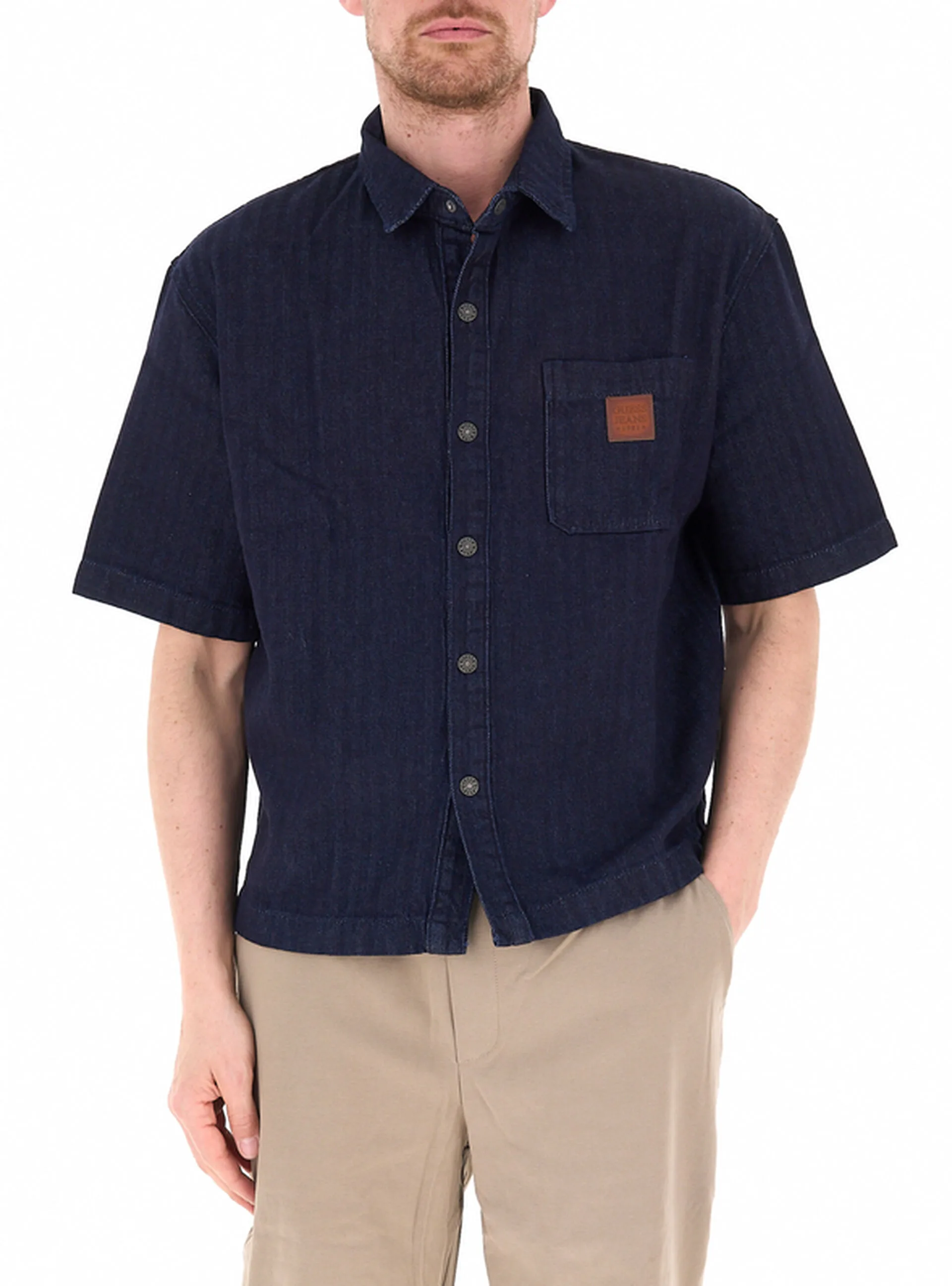Camicia in jeans BLU NAVY L - Guess Jeans - FashionsVida