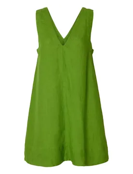 SLFLINNA SL SHORT LINEN DRESS B female