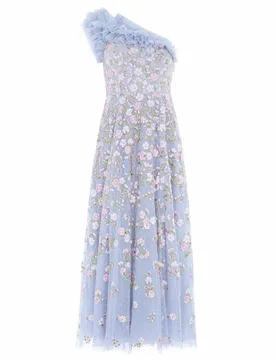 The Posy Pirouette One Shoulder Gown - Needle & Thread - FashionsVida