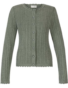 Trachtenstrickjacke Jasmina (salbei, Gr. 40) von Heimatgwand für Damen, Oberteile, 50% Baumwolle, 50% Polyacryl