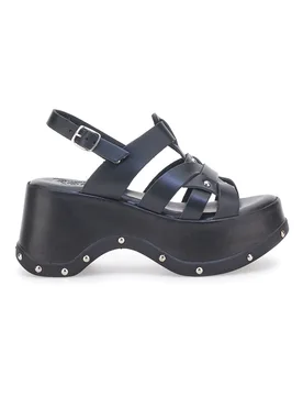 Sandali Platform in Pelle con Borchie Made in Italy Pittarello 15764 37 - PITTARELLO ROCK - FashionsVida