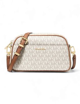 Para mujer. 32F5GJ6C5B Bandolera para cámara Jet Set pequeña con logotipo (OSFA), Casual, Piel