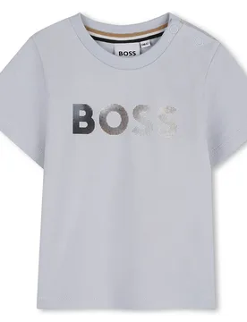 Maglietta A Maniche Corte J52887 Sky Blue 6 Mesi - BOSS - FashionsVida