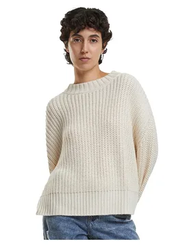 Maglione Wide Basic Oversized White Sand 4XL - Urban classics - FashionsVida
