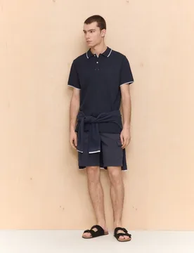 Bermuda algodón multibolsillos stretch de hombre con cordón - Easy Wear - FashionsVida
