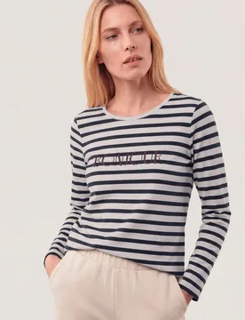 Ringelshirt Bonjour, #normale Größen, Farbe Blau, 52, hautsympathische Baumwolle bequem dank Elasthan Damen - Walbusch - FashionsVida