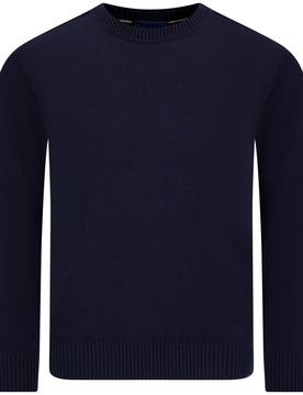 Maglia a girocollo uomo blu