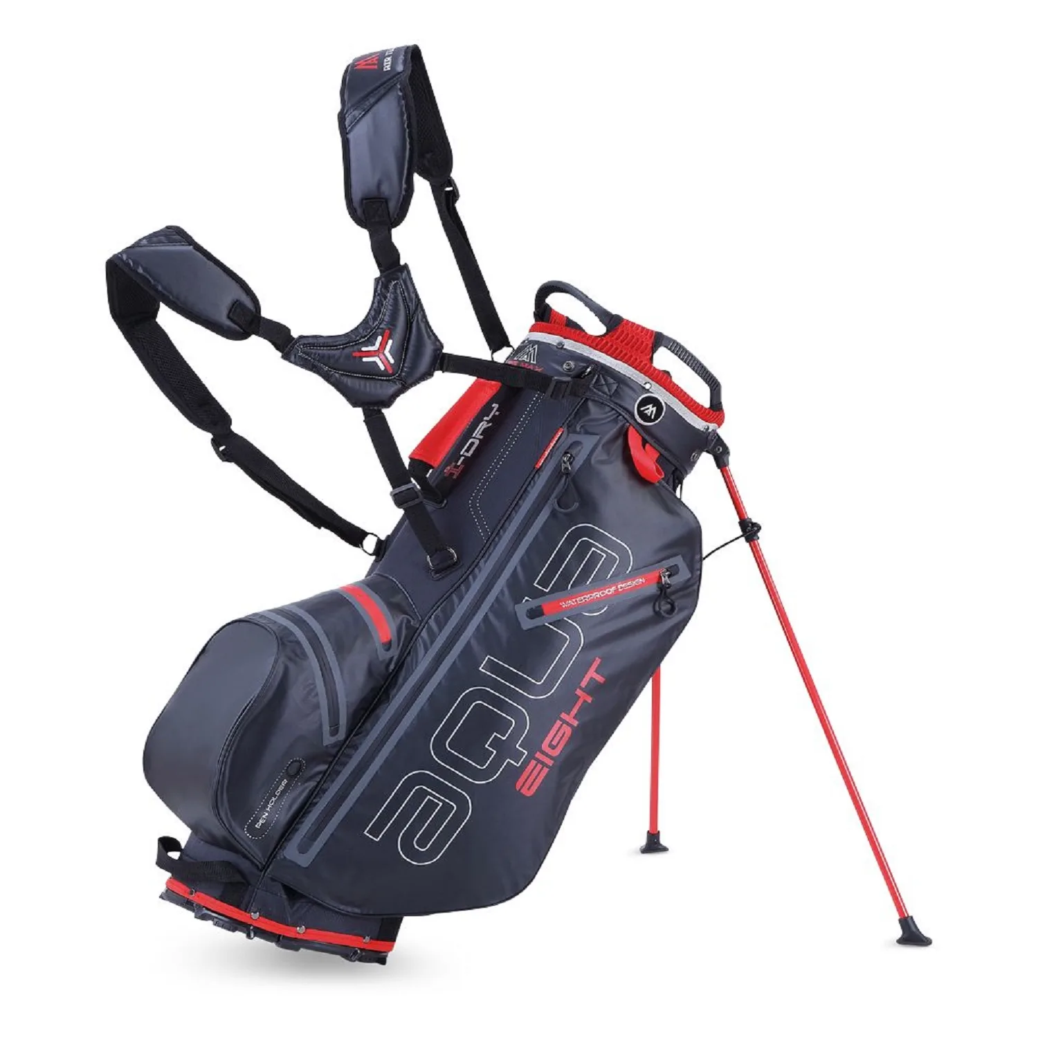 Standbag AQUA Eight, schwarz/rot - Big Max - FashionsVida