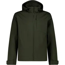 Man jacket zip hood chaqueta softshell hombre Verde (52)
