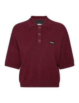 Polo bordeaux con patch con logo