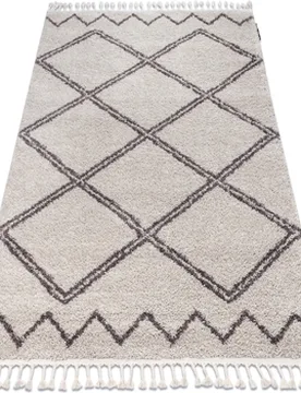 Teppiche Teppich Berber Asila B5970 Sahne / Braun 80x150 Cm 80x150 Cm - RUGSX - FashionsVida