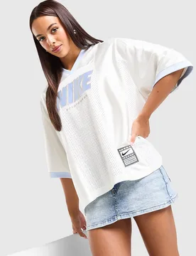 Womens Street Short Sleeve Jersey - Bianco, bianco bianco Donna taglia M - Nike - FashionsVida