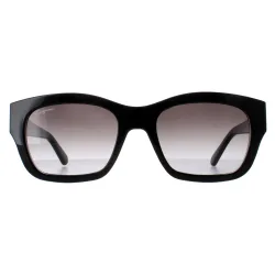 Women's Rectangle Black Grey Gradient SF1012S Sunglasses - Black - Size: One Size