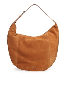 Borsa hobo in pelle scamosciata
