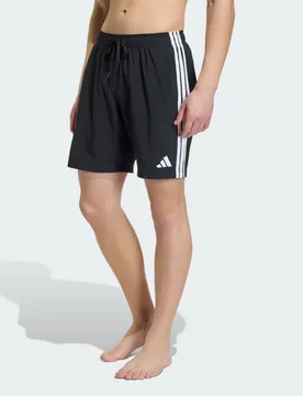 SHORT DA NUOTO 3 STRIPES 8 INCH XS Black / White - Adidas - FashionsVida