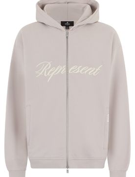 Hooded Script Logo Zip Sweatshirt - Sizes Available
