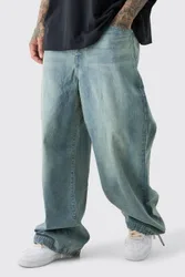 Herren Hohe Denim Parachute Jeans Hosen Antique Blue Größe 32