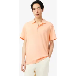 Polo de hombre texturizado de corte clásico de manga corta
