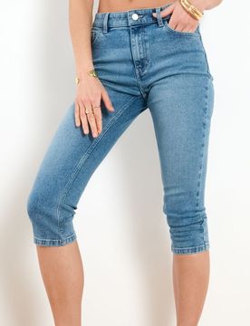 Sinsay - Jeans capri - blu