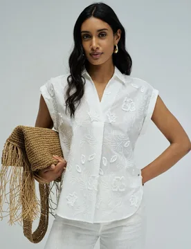 Camisa con bordados de mujer - Salsa Jeans - FashionsVida