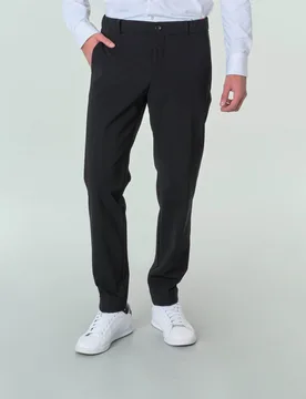 Winter Chino Jo nero in tessuto tecnico stretch - R.R.D. - FashionsVida