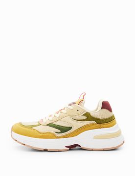 Baskets running patchwork, Blanc, 36