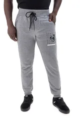 Pantaloni sportivi grigi in cotone con stampa AH005PA XXL