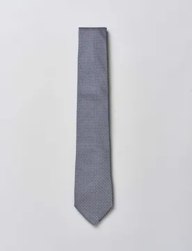 Cravatta Pellizzari blu micro fantasia in pura seta - Rodolfo Pellizzari - FashionsVida