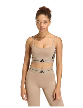 Soutien-gorge De Sport à Faible Impact Hyperglam 3 Stripes Chalky Brown M - Adidas - FashionsVida