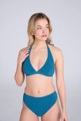Iona Womens Halter Bikini Top - Teal - Teal - Size: 8