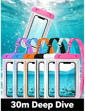 Pieza Bolsa impermeable para teléfono, Bolsa impermeable universal para teléfono, Funda impermeable para teléfono con cojín de aire, Funda imperme - Shein - FashionsVida
