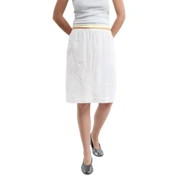 Gonna Midi 30000592 Flowers Embroidery White L
