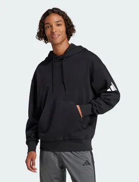 Mens Essentials Loose-Fit 3 Bar Logo French Terry Hoodie - Black/white - Size 2xl - ADIDAS Sportswear - FashionsVida