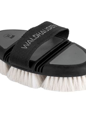 Flexi Glanzbürste, Ziegenhaar schwarz/grau
