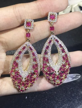 Light Luxury Hollow Marquise Zircon Dangle Earrings Exaggerated Drop Design 925 Sterling Silver Needle Elegant Women Party Jewe - Aliexpress - FashionsVida