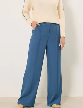 Women's Tall Formal Wide Leg Trousers in Blue Size: 22L - Blue - Size: 22L - Long tall sally - FashionsVida